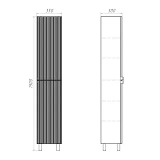 Шкаф-колонна Comforty напольный Лима 35Н антрацит
