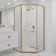 Душевой уголок RGW HO-088Gb 350608800-16 100x100 см брашированное золото