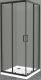 Душевой уголок BelBagno Uno 100x100см чёрный UNO-195-A-2-100-C-NERO