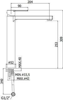 Смеситель для раковины Paffoni Ringo RIN081CR