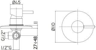 Смеситель для душа Paffoni Light LIG011CR (с внутренней частью)