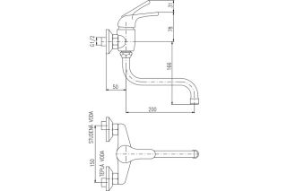 Смеситель для кухни Rav Slezak Sazava SA501.5/21 хром