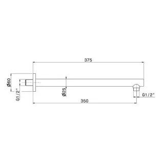 Кронштейн для верхнего душа Kerama Marazzi Eterna 29390XKM.59.067 брашированная медь