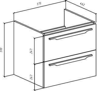 Тумба под раковину Bellezza Луиджи 60см белый 00000007299