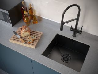 Мойка кухонная Paulmark Wesser PM804844-GM воронёная сталь