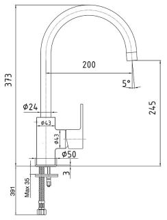 Смеситель для кухни E.C.A. Nita 102118080EX хром