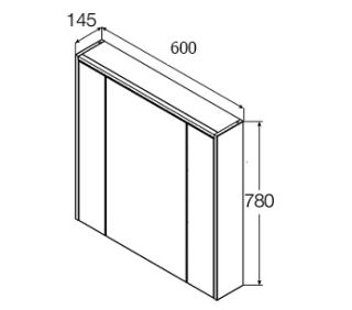 Зеркальный шкаф Roca Ronda ZRU9302968 60 см