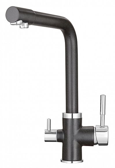 Смеситель для кухни Granula 2015 Чёрный+АКС-002 черный