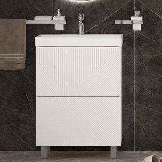 Тумба под раковину напольная Velvex Edge tn.EDG.9696.60.2Y белый глянец, 60 см