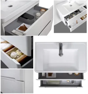 Подвесная тумба с раковиной Parly Spa River100 лилейно-белый