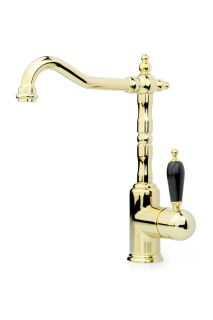 Смеситель для раковины Boheme TRADIZIONALE ORO черная керамика_Комплект золото