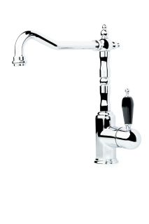 Смеситель для раковины Boheme TRADIZIONALE ORO черная керамика_Комплект хром