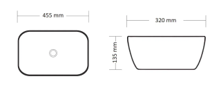 Раковина накладная Ceruttispa CR8215MMW 45см белый мрамор матовый