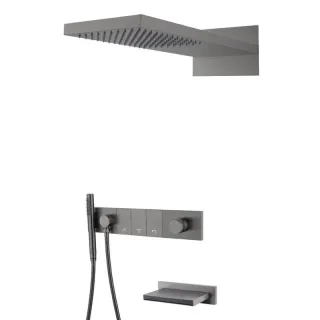 Душевой комплект Boheme Zodiac 132-2-GM оружейная сталь