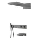 Душевой комплект Boheme Zodiac 133-2-GM с термостатом оружейная сталь