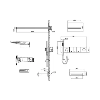 Душевой комплект Boheme Zodiac 132-2-BRB брашированная бронза