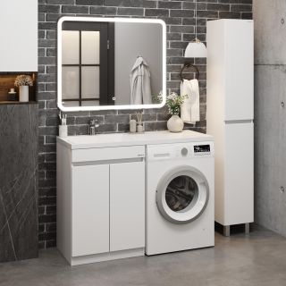 Напольная тумба под раковину для стиральной машины Onika Милтон Нова 105802 58см белый