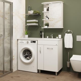 Напольная тумба под раковину для стиральной машины Onika Нави 106021 60см белый