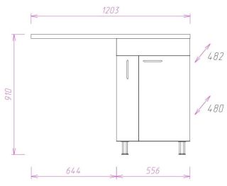 Напольная тумба под раковину для стиральной машины Onika Нави 106021 60см белый