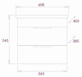 Подвесная тумба под раковину Onika Легран 106117 60см дуб галифакс