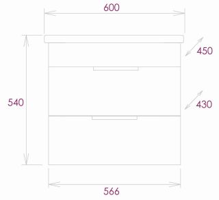 Подвесная тумба под раковину Onika Легран 106142 60см дуб галифакс