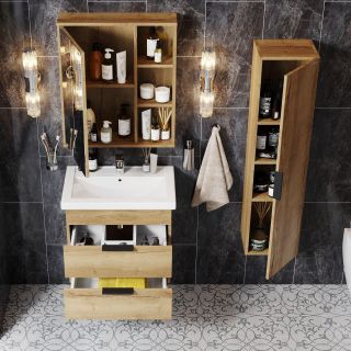 Подвесная тумба под раковину Onika Легран 106142 60см дуб галифакс