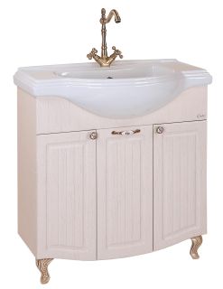 Напольная тумба под раковину Onika Арно-Классик 108035 80см белое дерево