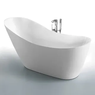 Ванна акриловая Ceruttispa Gloria CT10880 170x75 см со сливом-переливом белый