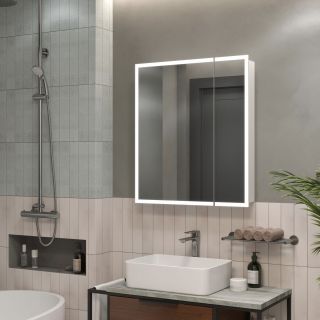 Зеркало-шкаф Reflexion Cube 70 RF2212CB с подсветкой 70х80