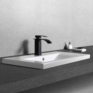 Раковина  CeramaLux 9393-80 белая 81.5 см