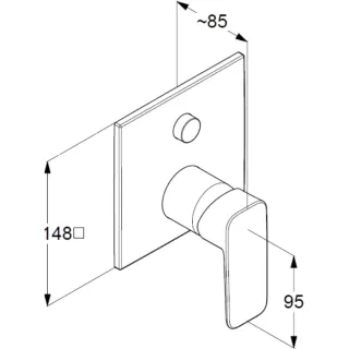 Смеситель для ванны Kludi Pure&Style 407590575 хром