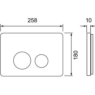 Клавиша смыва TECE TECESpring loop S240921 хром глянцевый