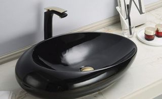 Раковина CeramaLux 78456 черная 69 см