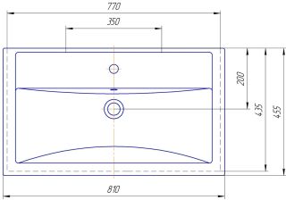 Мебельная раковина Kirovit Фостер 80 см белый