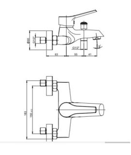 Смеситель для ванны Paini Messina MECR111 хром