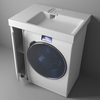 Напольная тумба с раковиной Эстет Riga Luxe ФР-00009658 Л 80см одна дверь белый