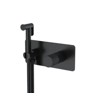 Гигиенический душ со смесителем Boheme Stick Spirale 127-BB.4 чёрный