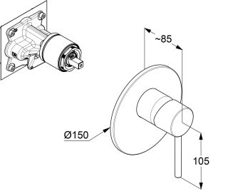 Смеситель для душа Kludi Bozz 38755N076 брашированное золото