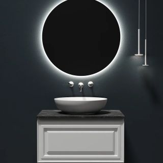 Столешница для ванной комнаты Sancos TT80A1 80см без отверстия под смеситель black sky