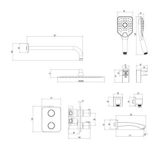 Душевая программа для ванны Lemark Yeti LM7842C с термостатом