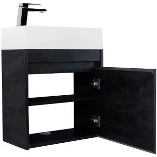 Тумба под раковину ArtMax Family Family-M-500-1D-SO-HC 50 см угольный камень