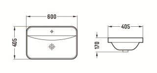 Раковина  CeramaLux 78699 белая 60 см