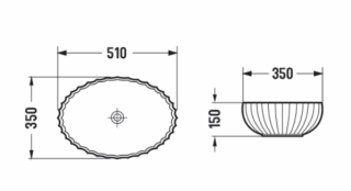 Раковина  CeramaLux GL49-L1 голубая 51 см