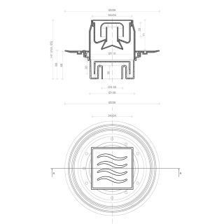 Душевой трап Pestan Confluo Standard Vertical Dry