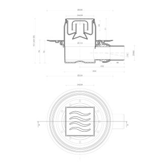 Душевой трап Pestan Confluo Standard Dry 1 Mask