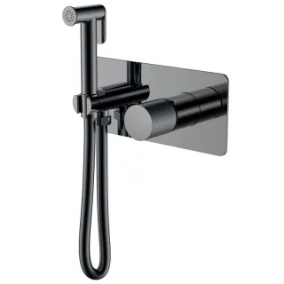 Гигиенический душ со смесителем Boheme Stick Touch 127-SGM.2 оружейная сталь