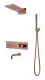 Душевой комплект Boheme Fusion 131-2-CB с термостатом брашированная медь