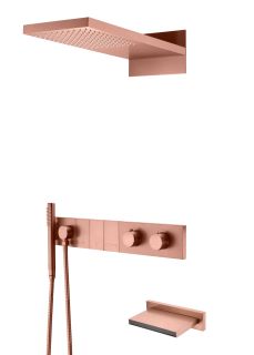 Душевой комплект Boheme Zodiac 133-2-CB с термостатом брашированная медь