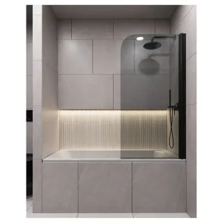 Шторка на ванну Timo T28 80 см чёрный