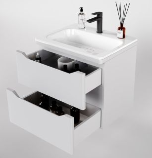 Тумба под раковину Style Line Марелла 70 Люкс Plus СС-00002407 белый матовый